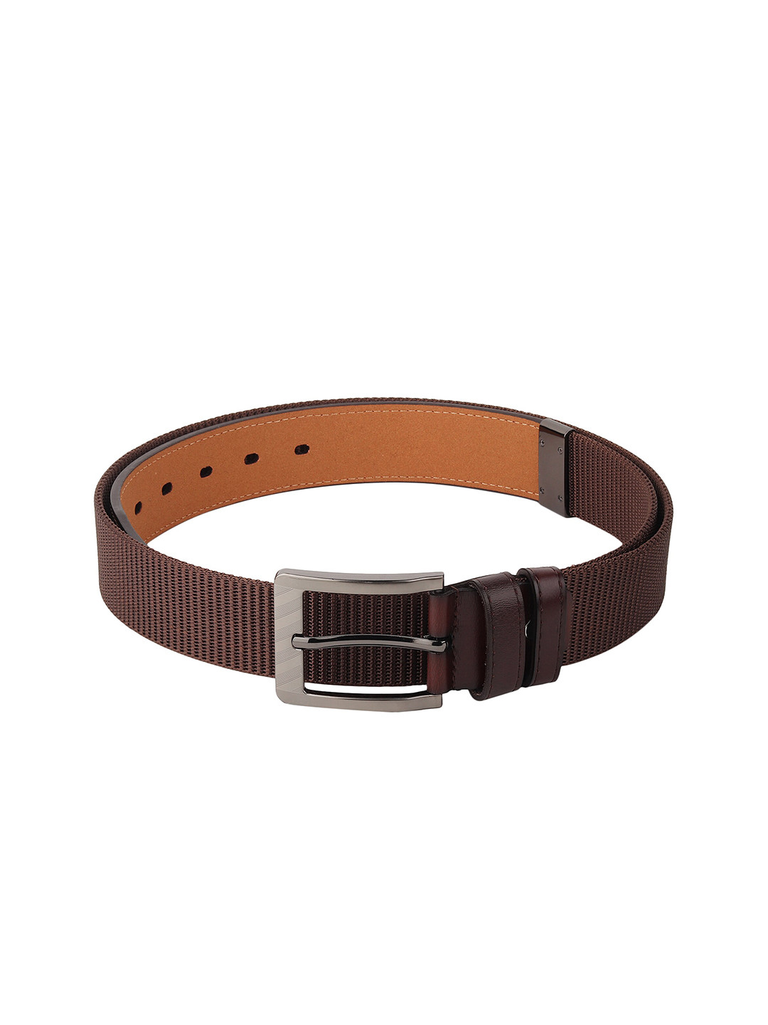 

Calvadoss Men Brown Woven Design Casual Belt
