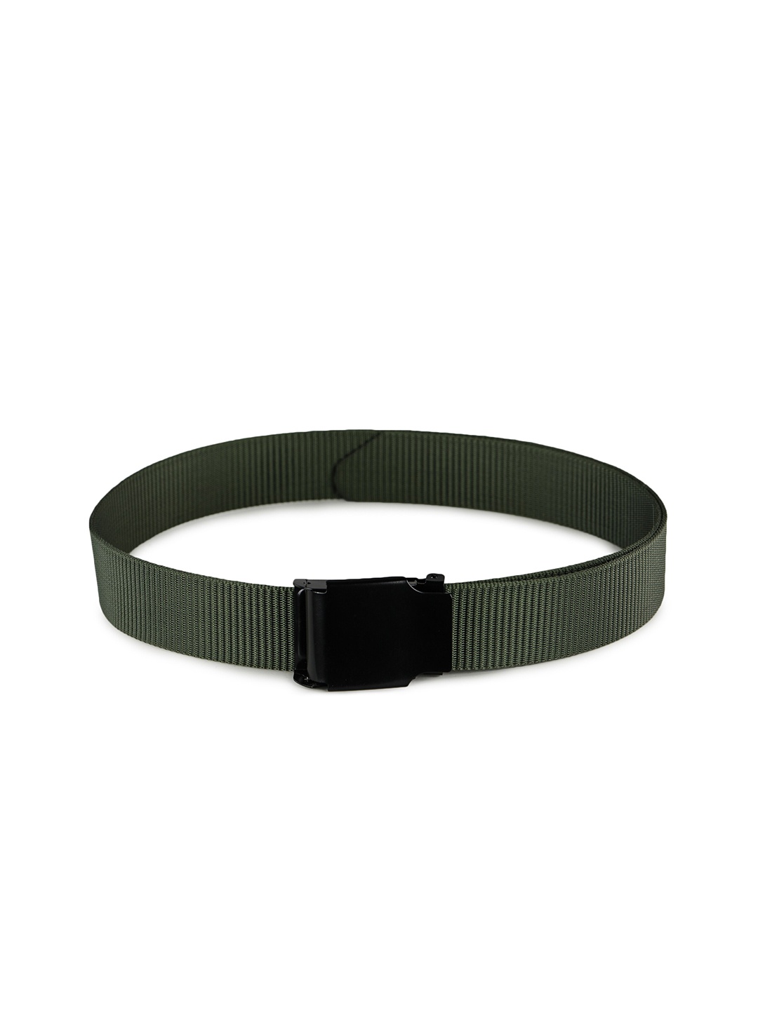 

Calvadoss Men Olive Green Woven Design Casual Belt