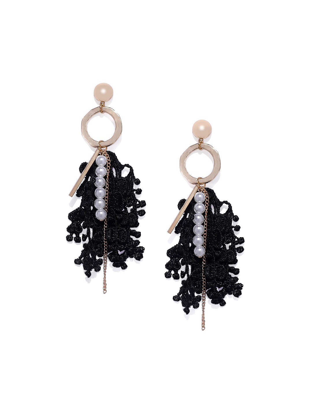 

Blisscovered Black Contemporary Drop Earrings