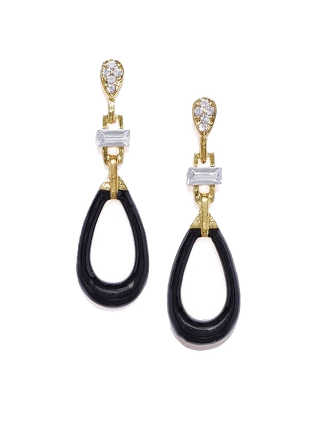 

Blisscovered Black Contemporary Drop Earrings