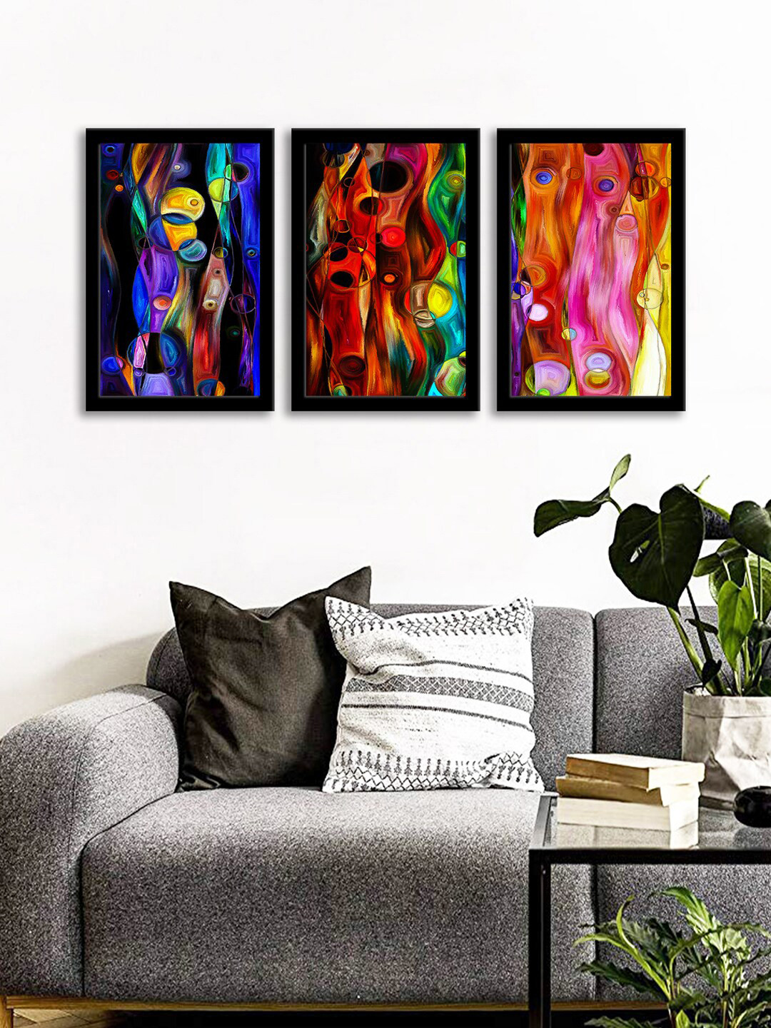 

WENS Set Of 3 Multicoloured Wall Art Painting, Multi