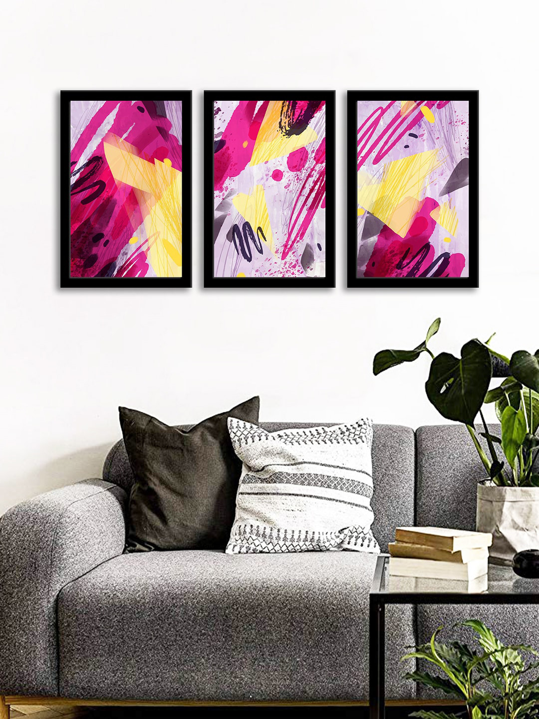 

WENS Set Of 3 Multicoloured Floral Wall Art Painting, Multi