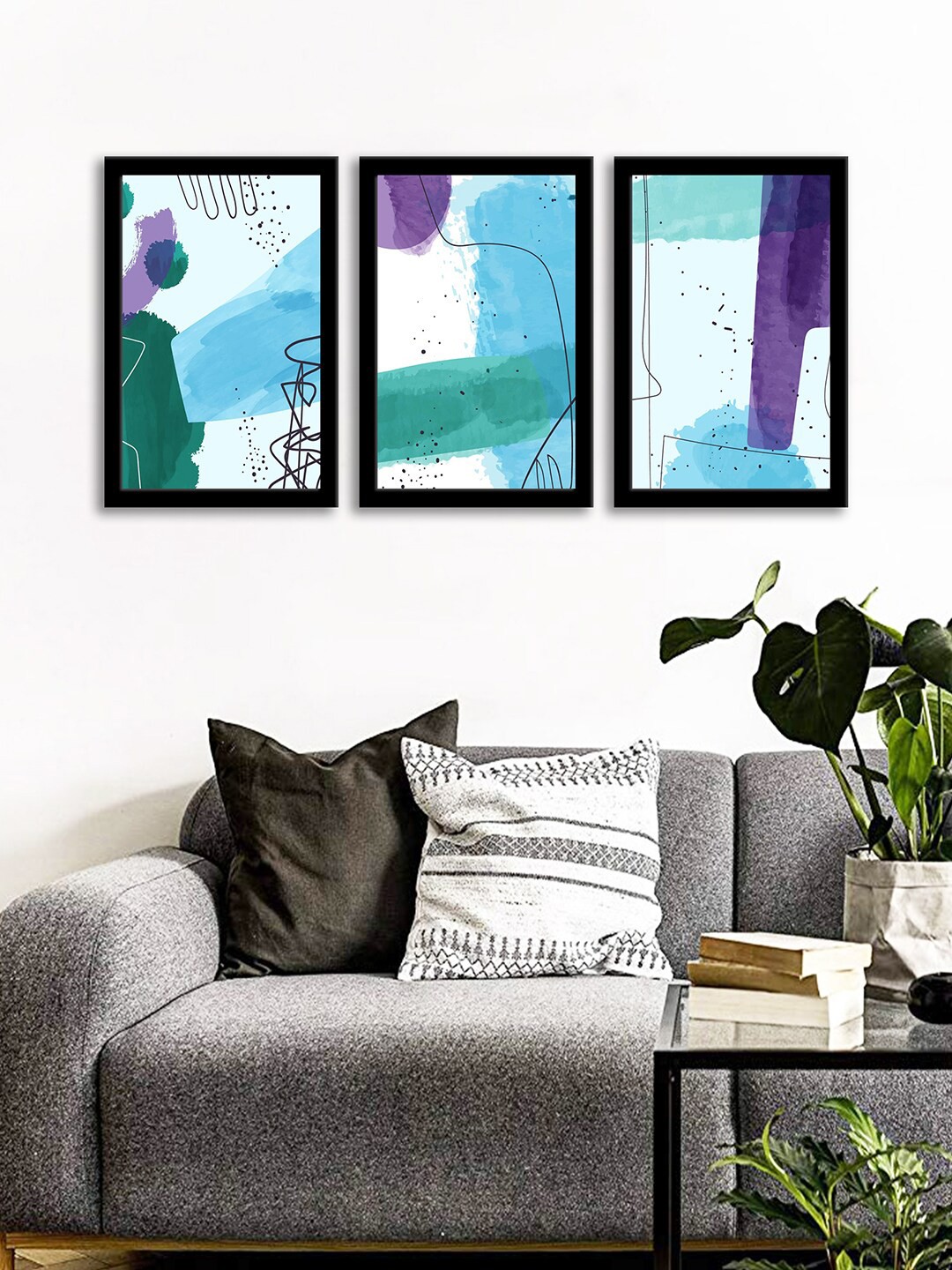 

WENS Set Of 3 Multicoloured Wall Art Painting, Multi