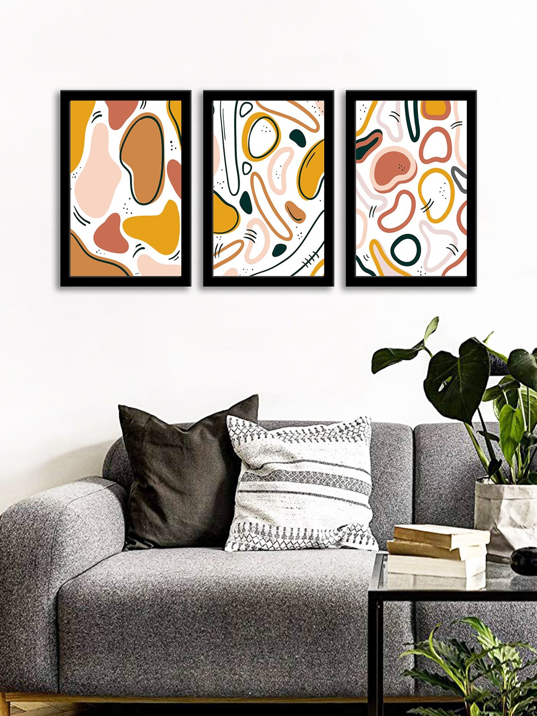 

WENS Set Of 3 Multicoloured Wall Art Painting, Multi