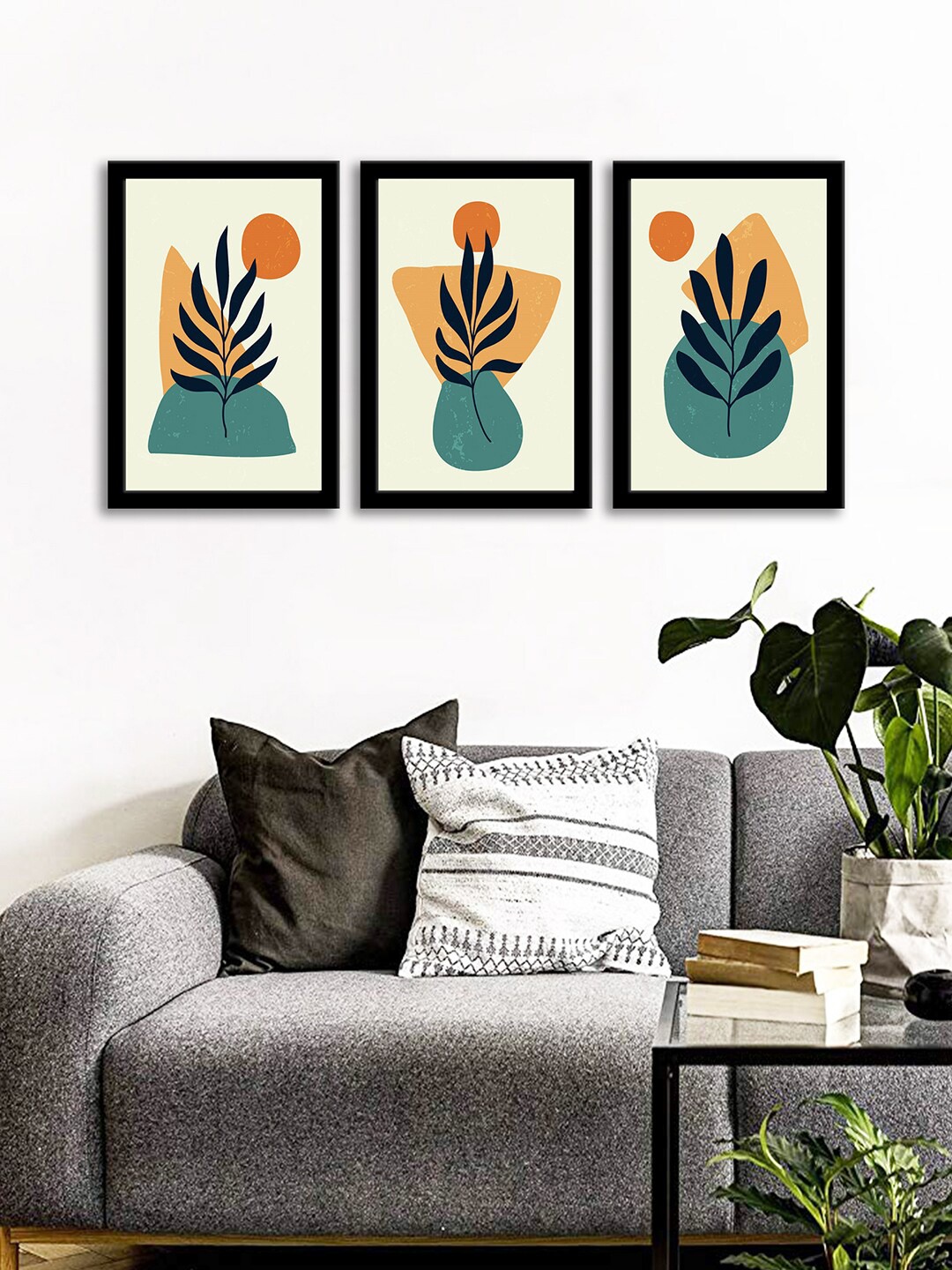 

WENS Set Of 3 Multicoloured Abstarct Wall Art Painting, Multi