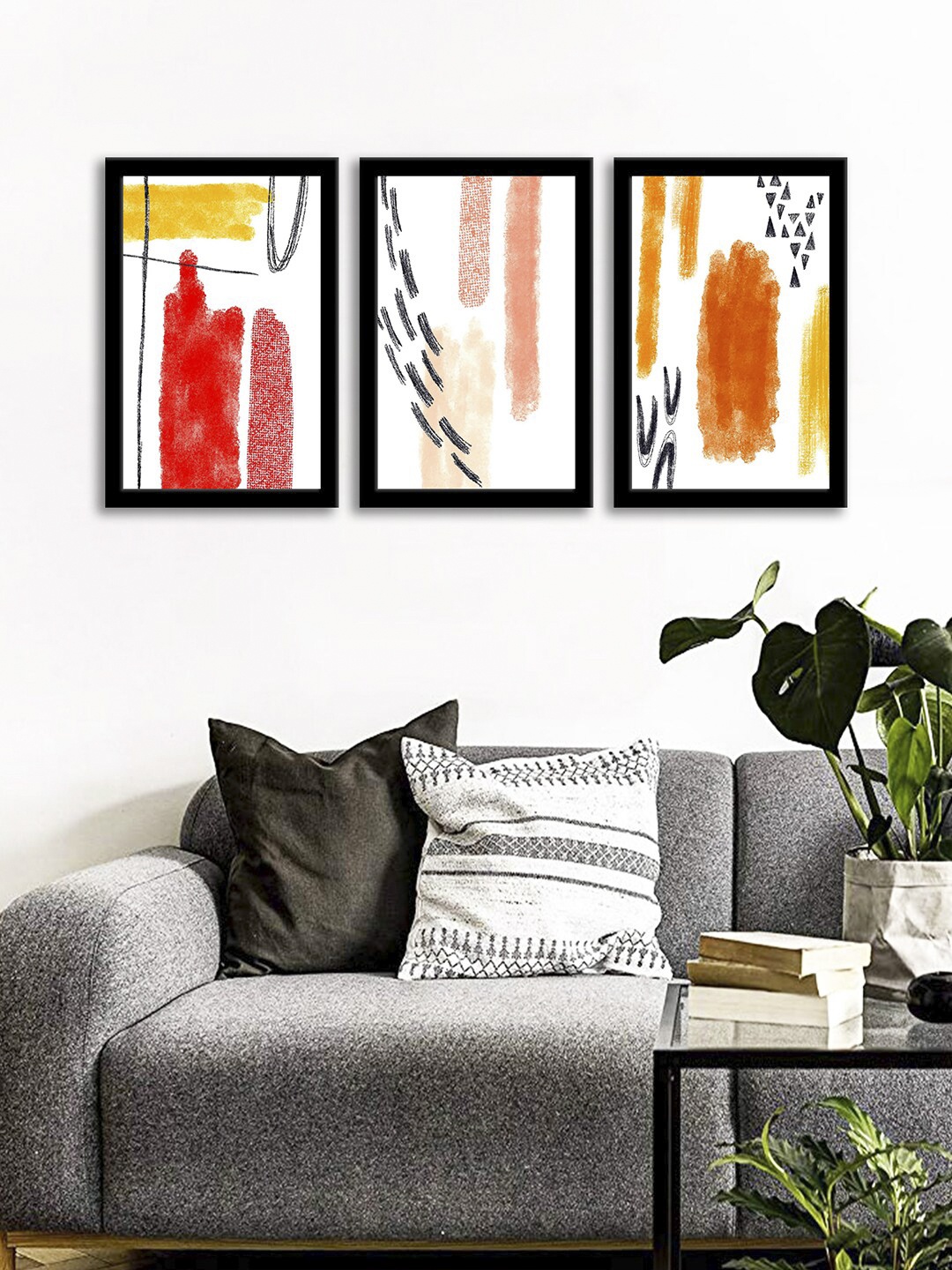 

WENS Set Of 3 Multicoloured Nordiac Wall Art Paintings, Multi
