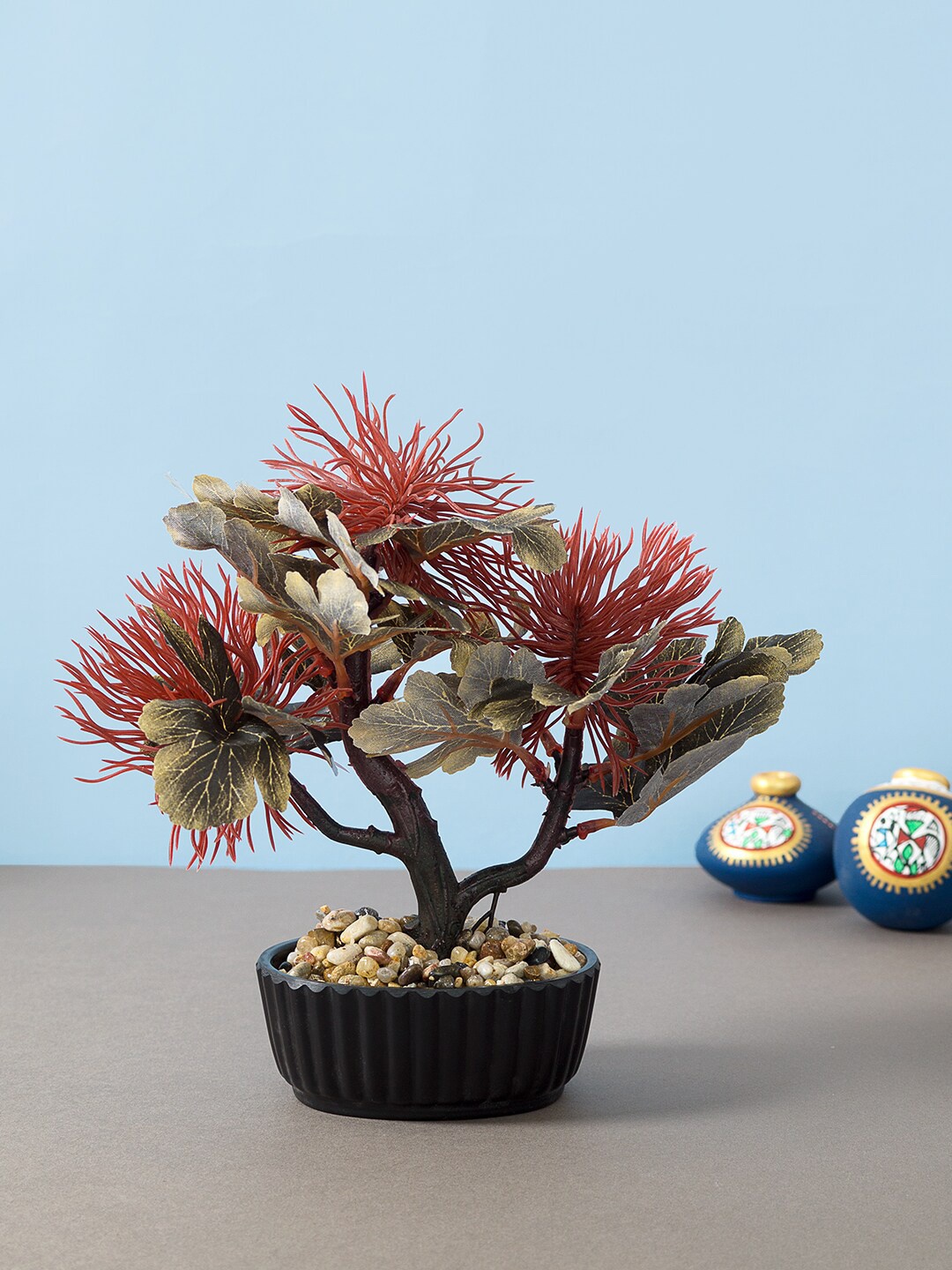 

Golden Peacock Brown & Black Artificial Plant With Pot