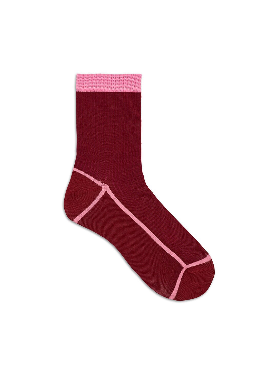 

Happy Socks Women Burgundy Solid Ankle-Length Socks