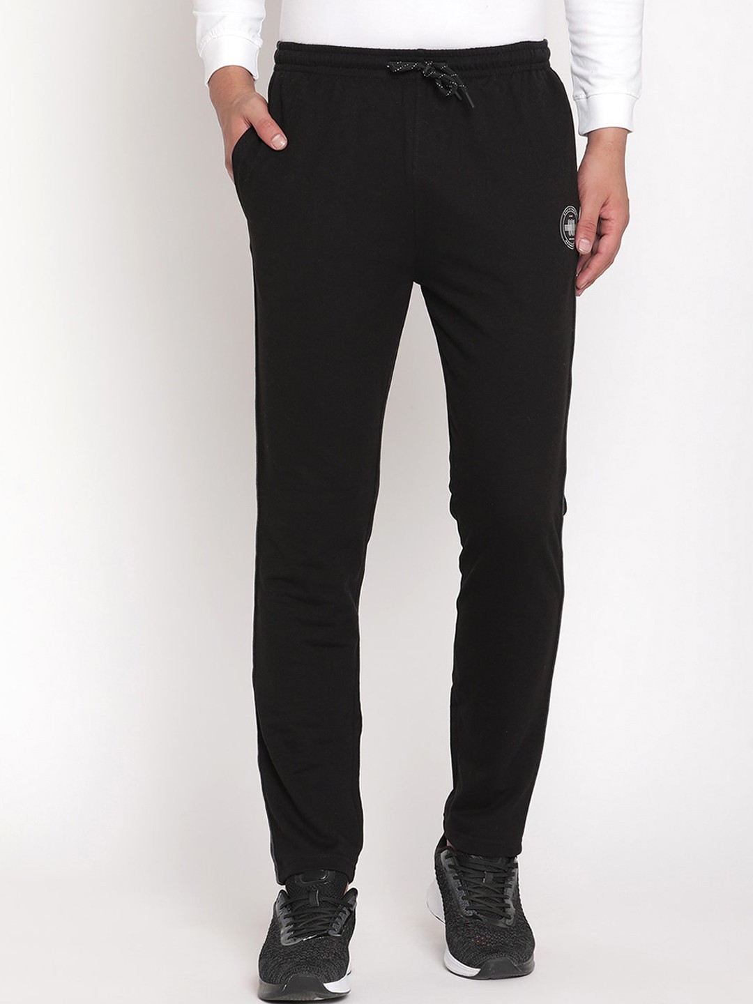 

Octave Men Black Solid Cotton Track Pants
