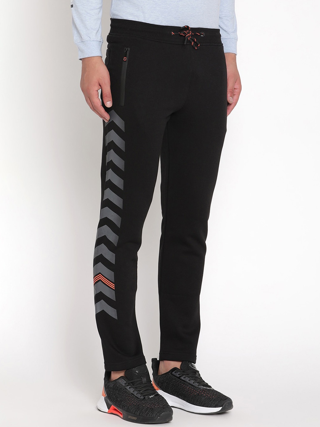 

Octave Men Black & Grey Solid Cotton Track Pants