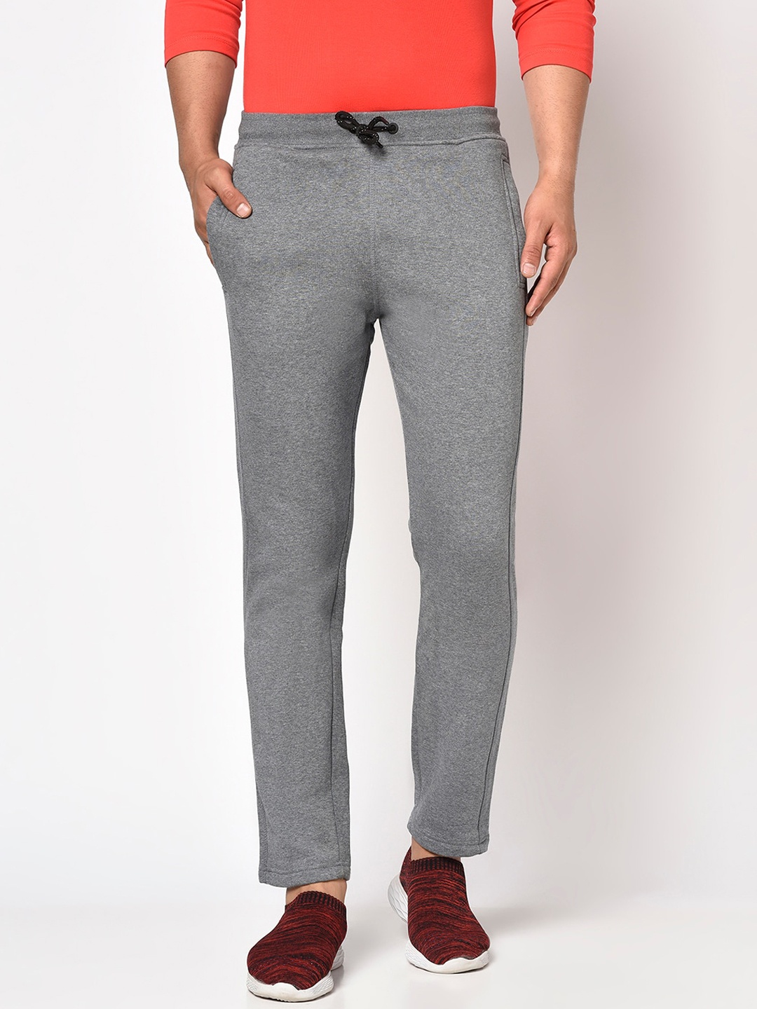 

Octave Men Grey Solid Cotton Track Pants