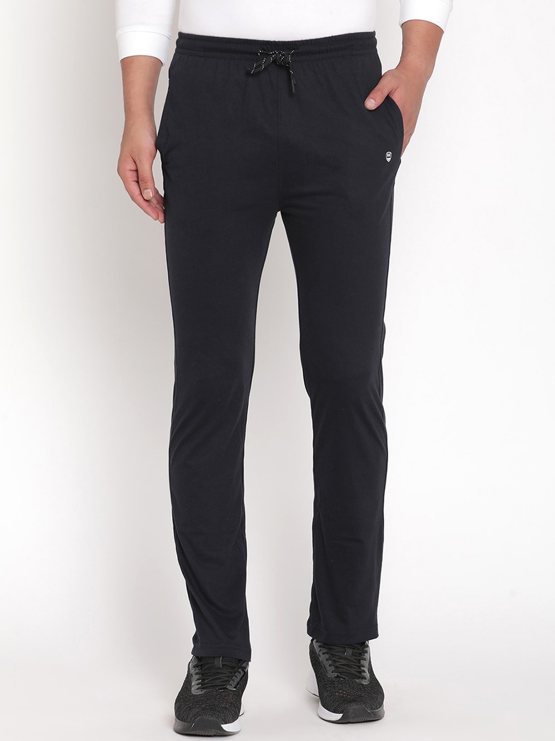 

Octave Men Navy Blue Solid Cotton Track Pants