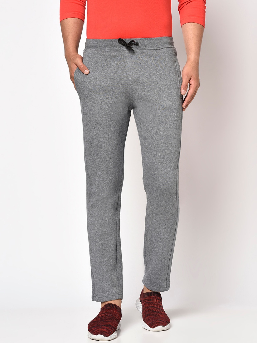 

Octave Men Grey Solid Cotton Track Pants