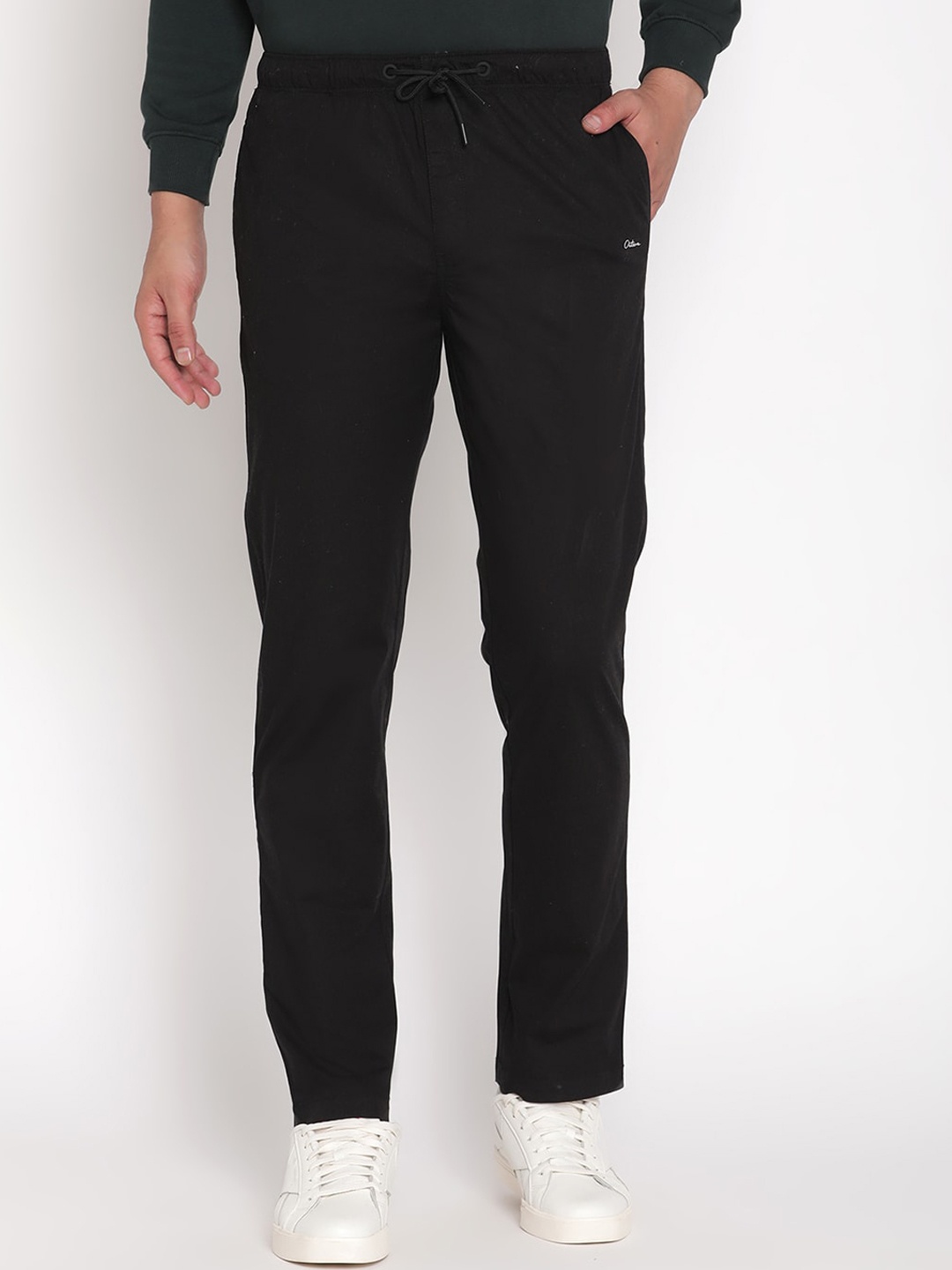 

Octave Men Black Solid Cotton Track Pants