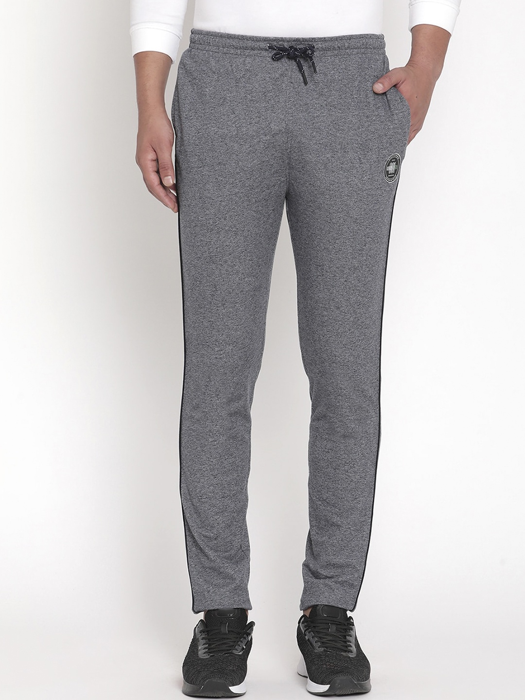 

Octave Men Grey Melange Solid Cotton Track Pants