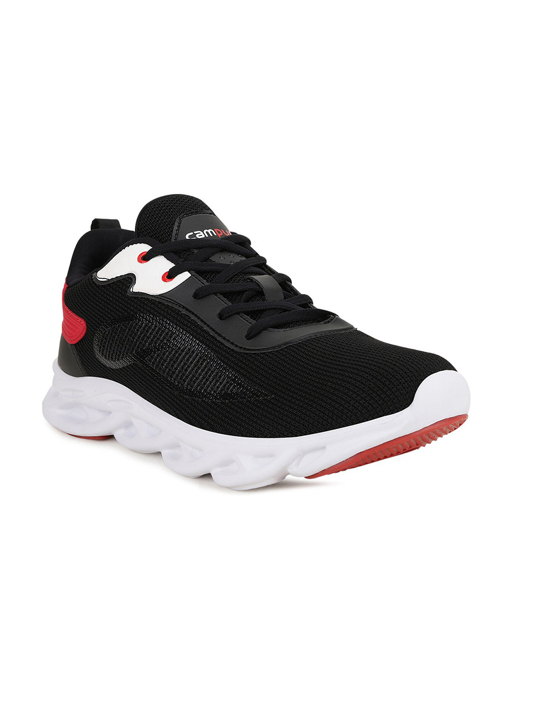 

Campus Men Black Mesh Running Shoes