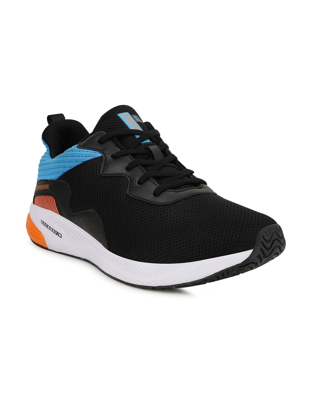 

Campus Men Black Mesh Running Shoes