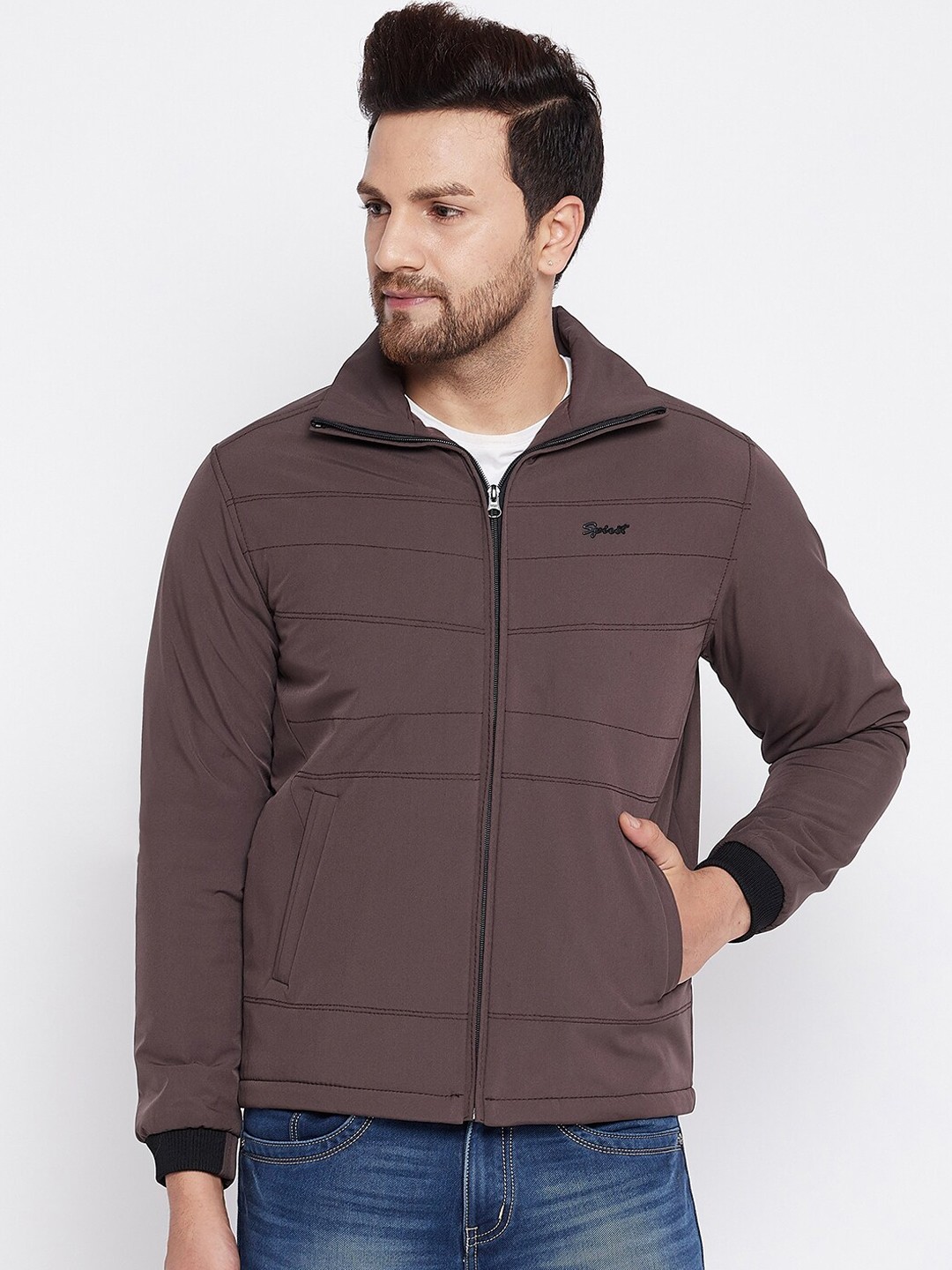 

Spirit Men Brown Windcheater Sporty Jacket