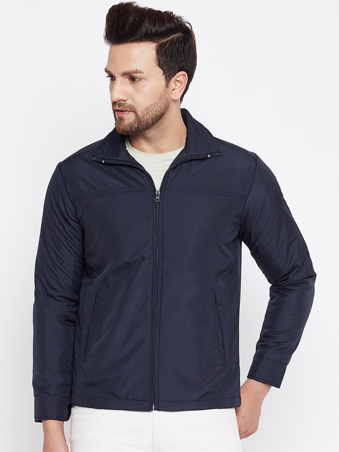 

Spirit Men Navy Blue Windcheater Sporty Jacket