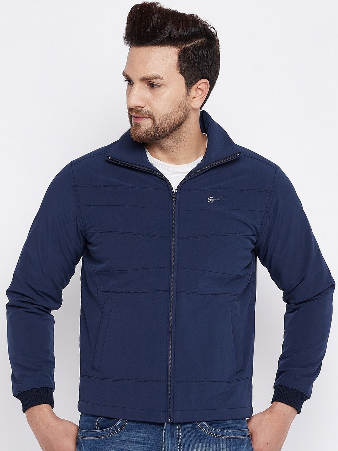 

Spirit Men Blue Windcheater Tailored Jacket