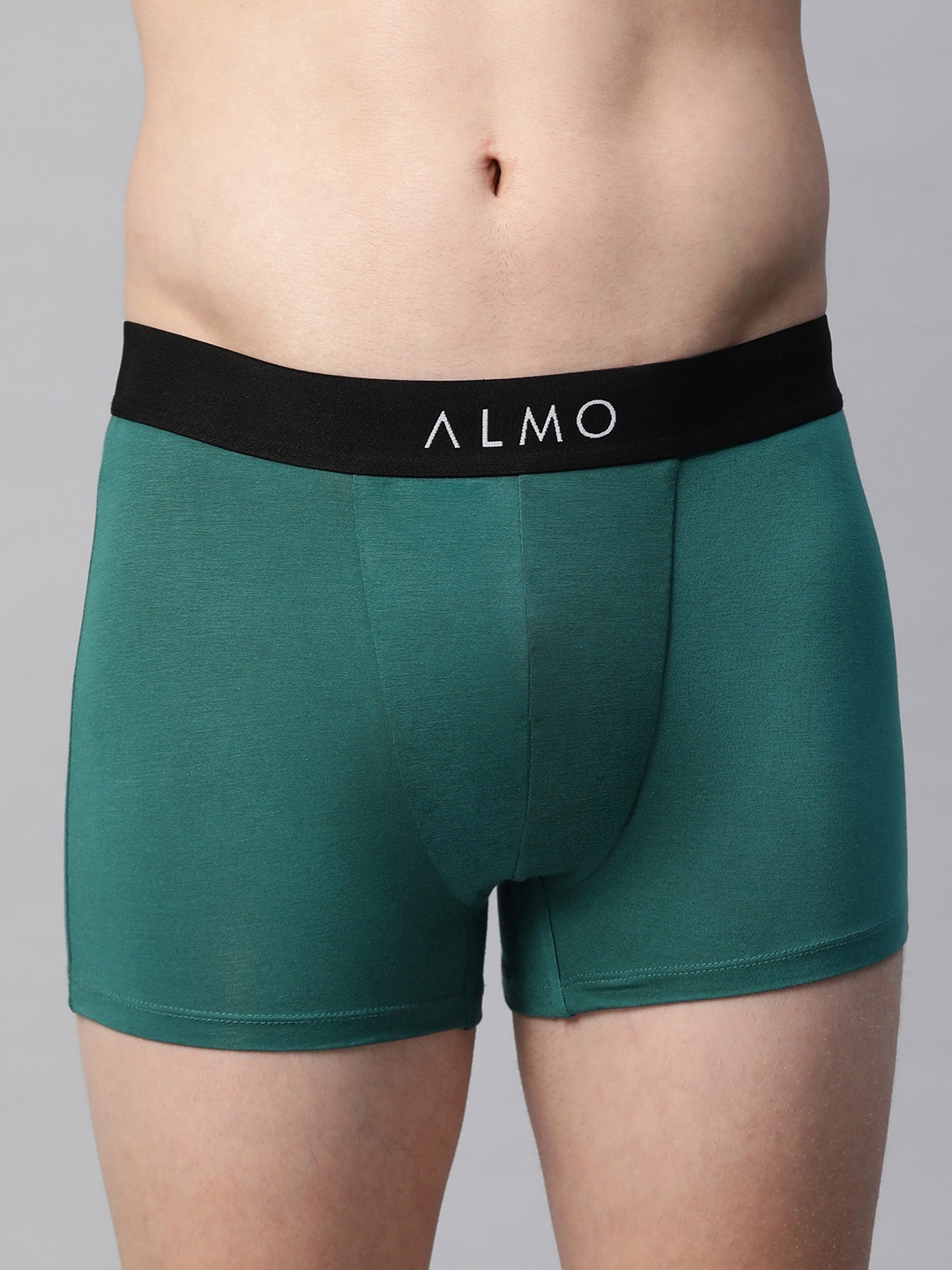 

Almo Wear Men Green Solid Slim-Fit Anti-Microbial Organic Cotton Trunks Dario-T-110
