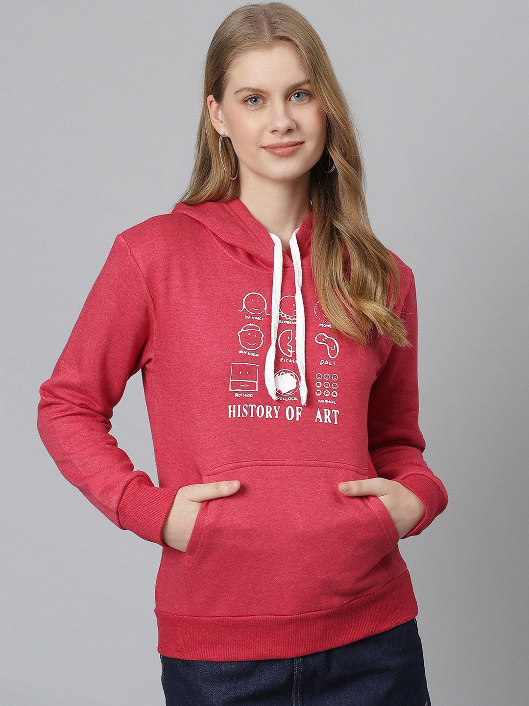 

Campus Sutra Women Maroon Printed Sweatshirt