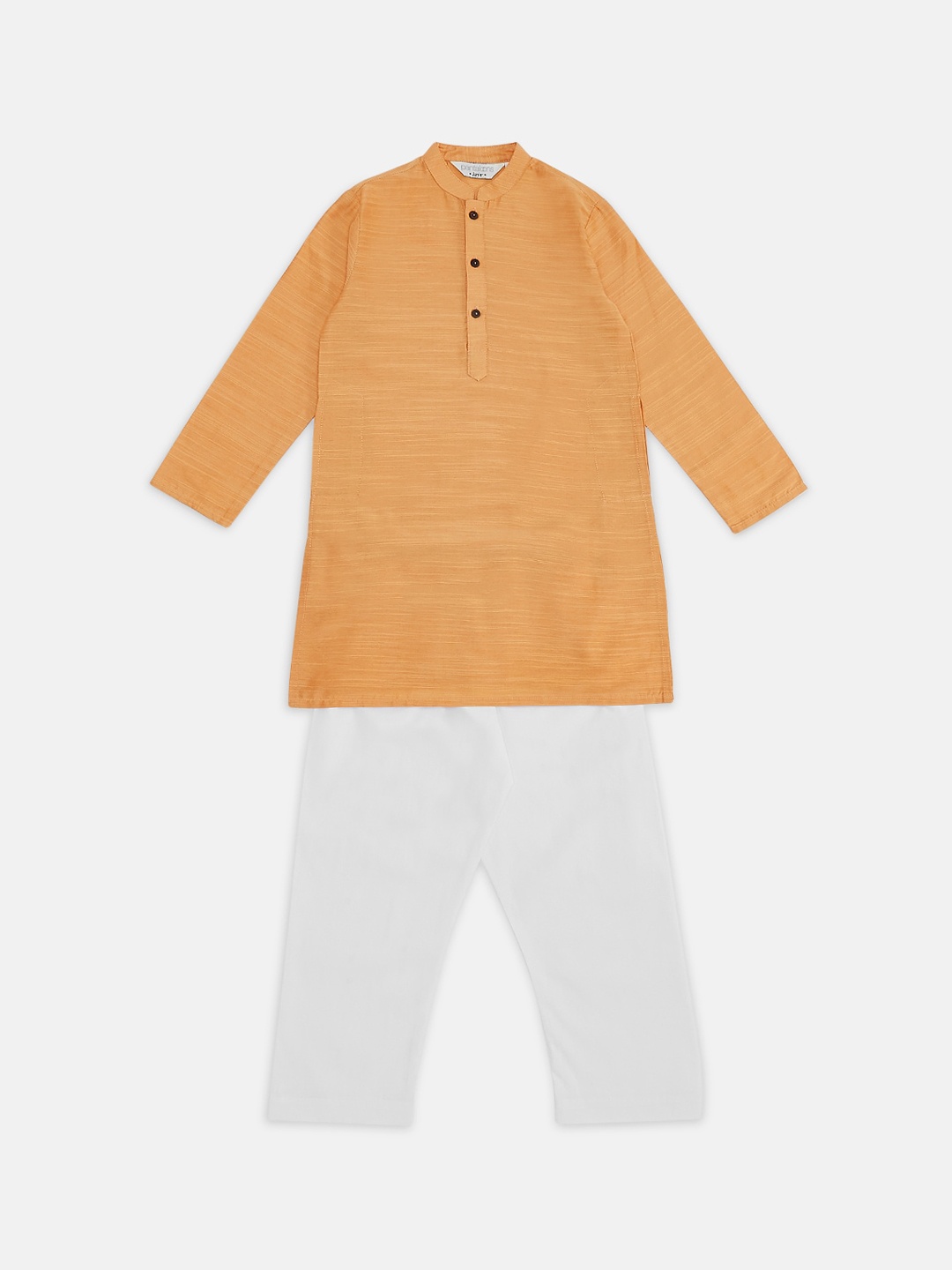 

indus route by Pantaloons Boys Yellow Regular Kurta with Pyjamas