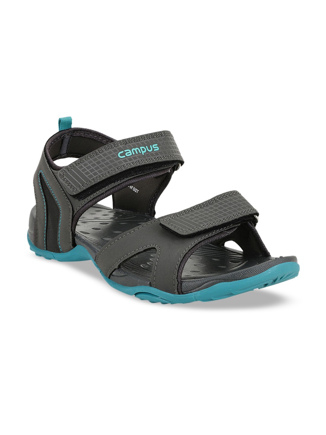 

Campus Men Grey Solid Sports Sandals