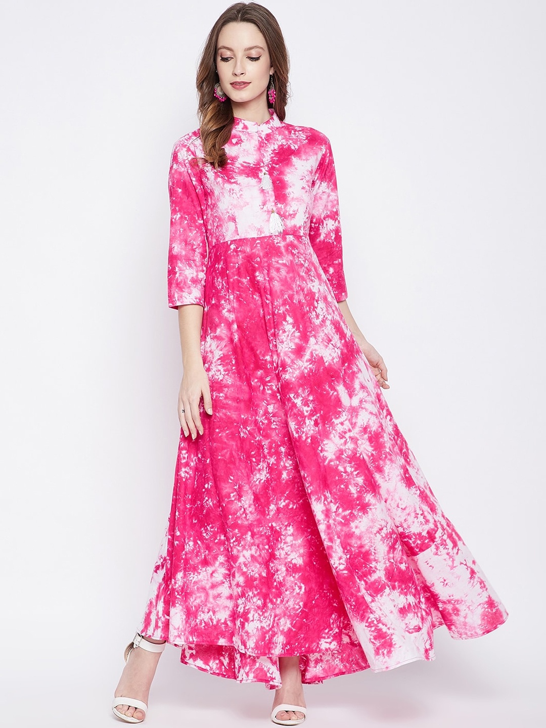 

TULIP 21 Women Pink Dyed Anarkali Kurta