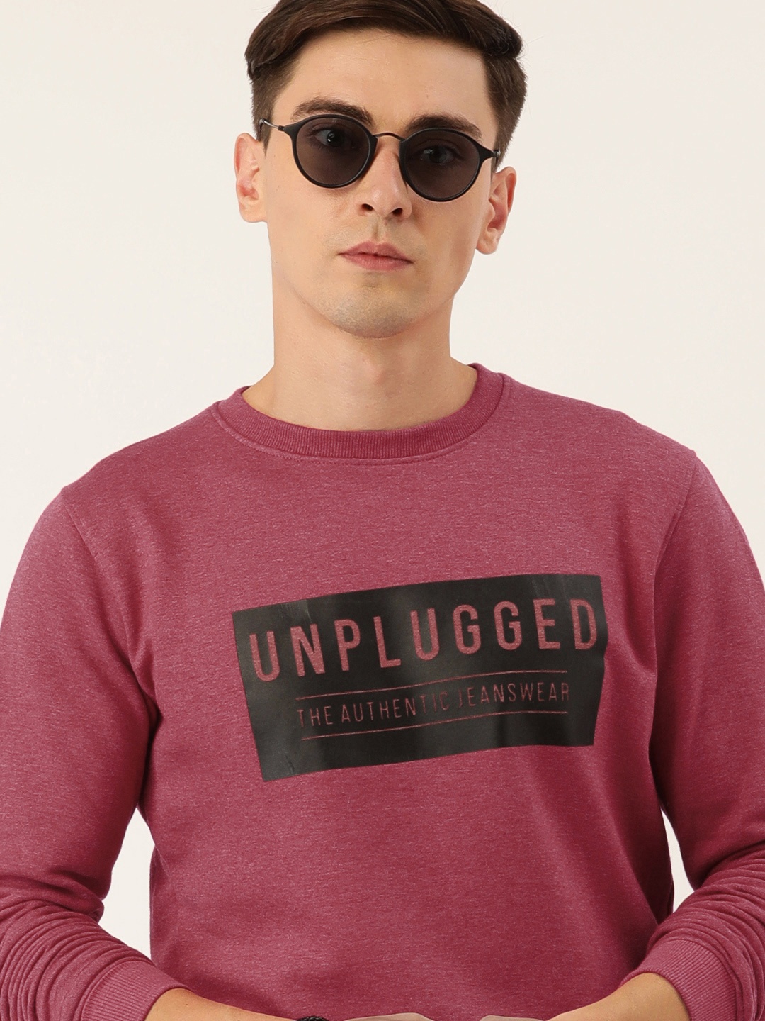 

Peter England Men Maroon Printed Sweatshirt