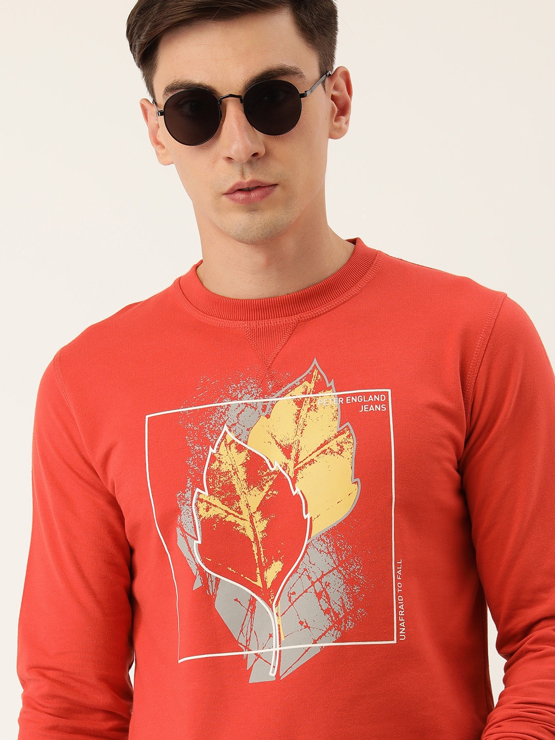 

Peter England Men Brown Printed Sweatshirt