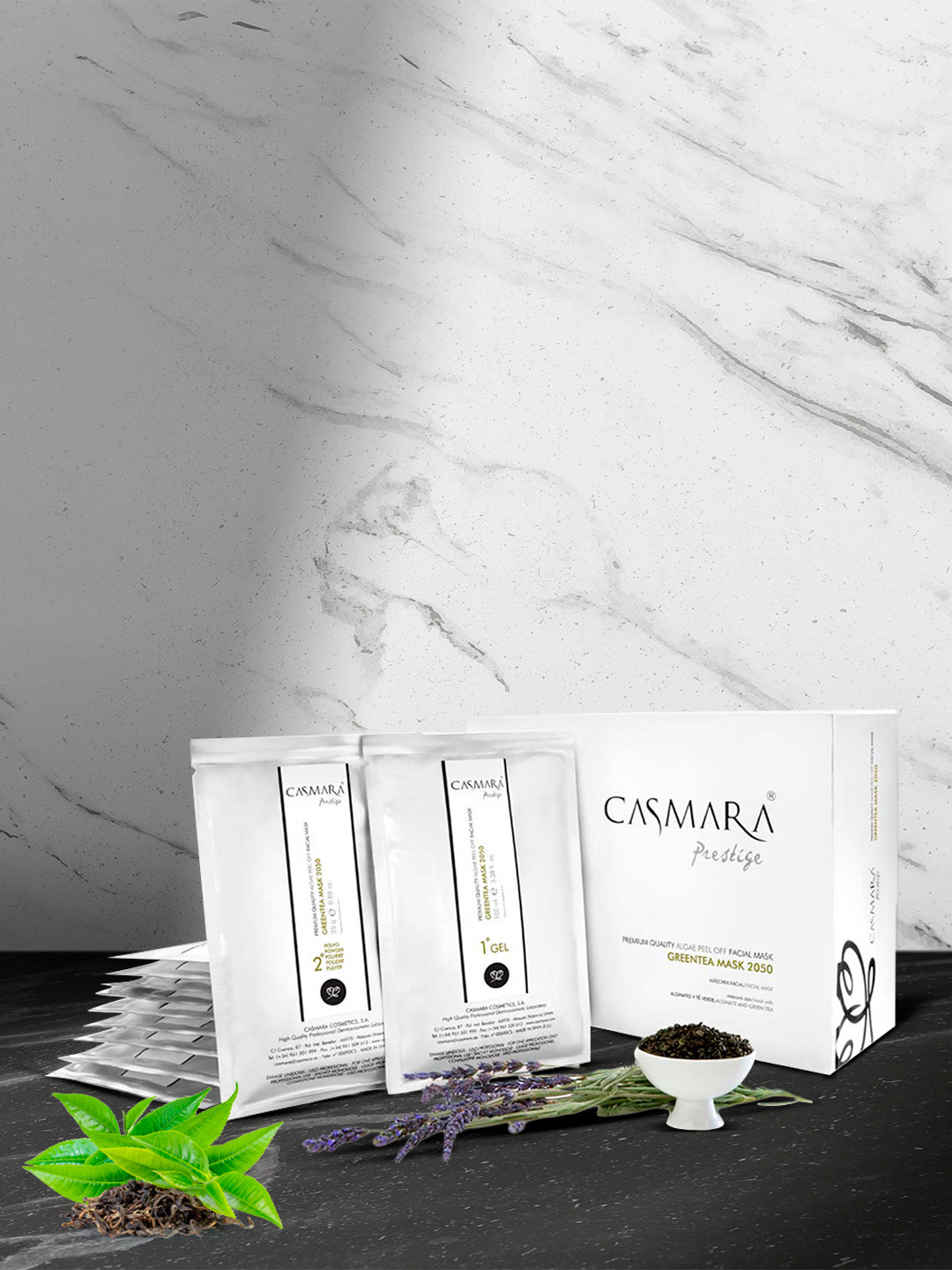 

CASMARA Unisex Green Tea & Lavender Anti Stress Face Mask 2050, White