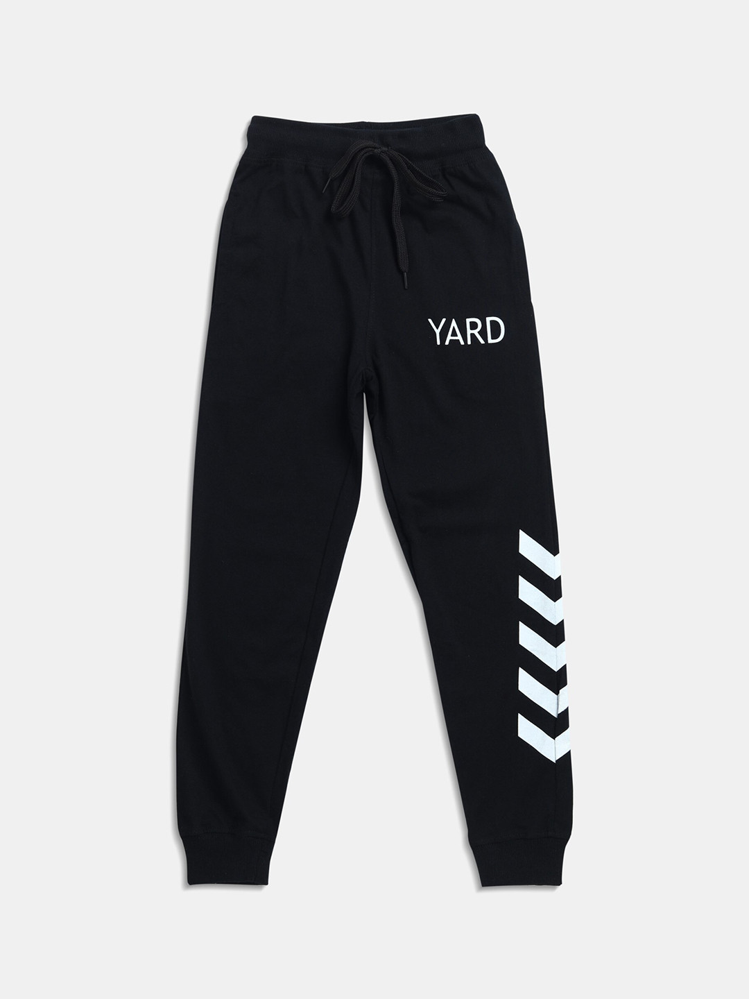

Maniac Boys Black & White Printed Slim Fit Pure Cotton Joggers