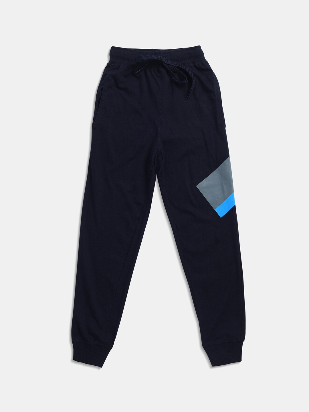 

Maniac Boys Navy Blue Solid Slim-Fit Joggers