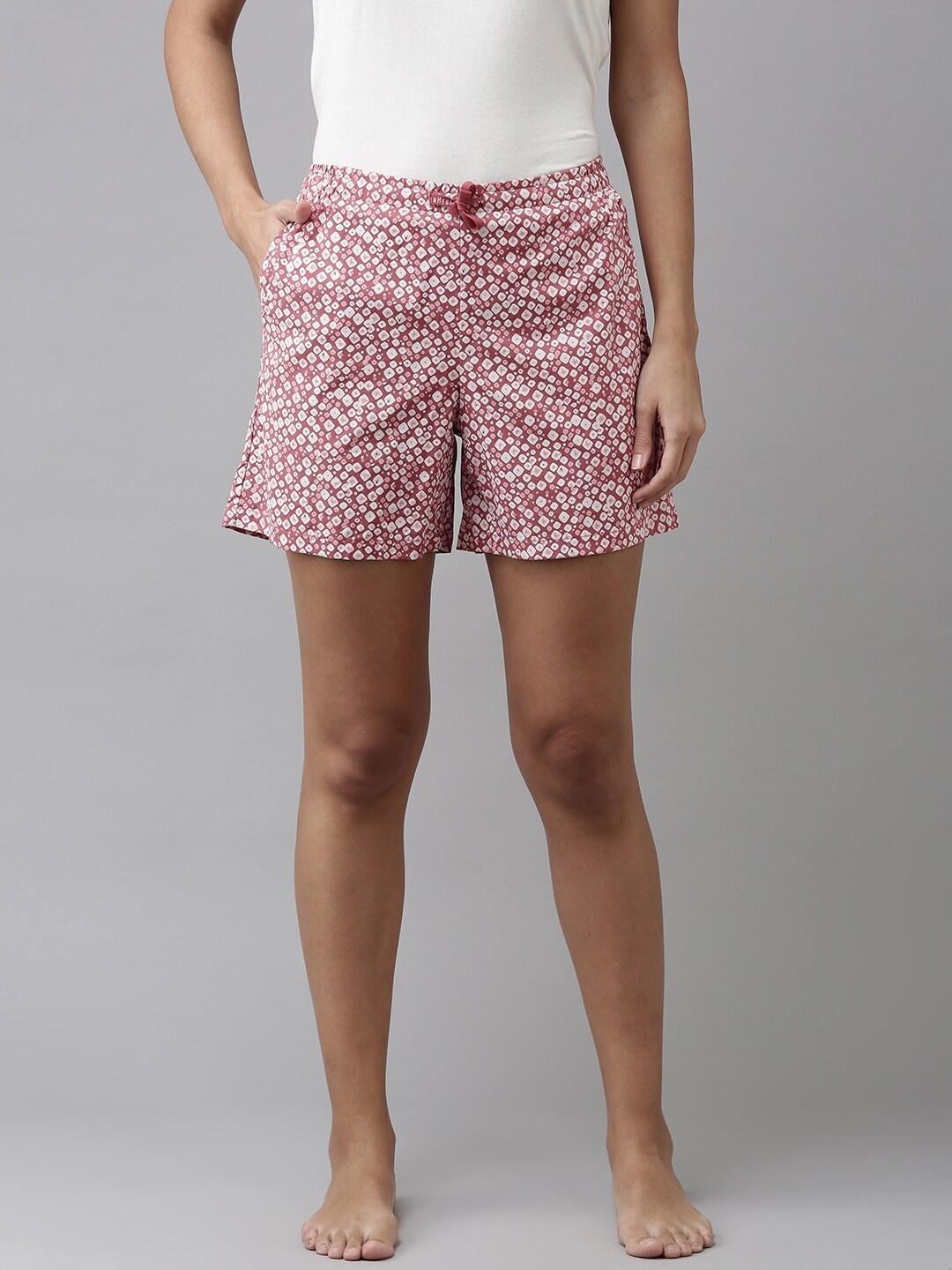 

Van Heusen Women Printed Lounge Shorts, Pink