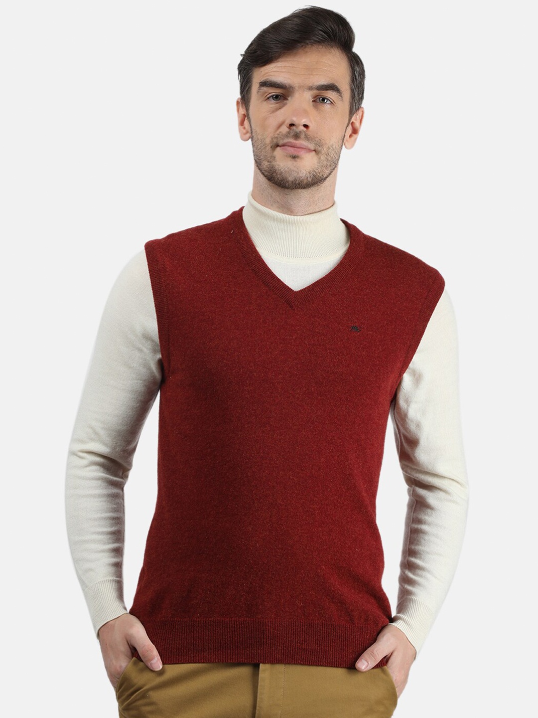 

Monte Carlo Men Maroon Sweater Vest