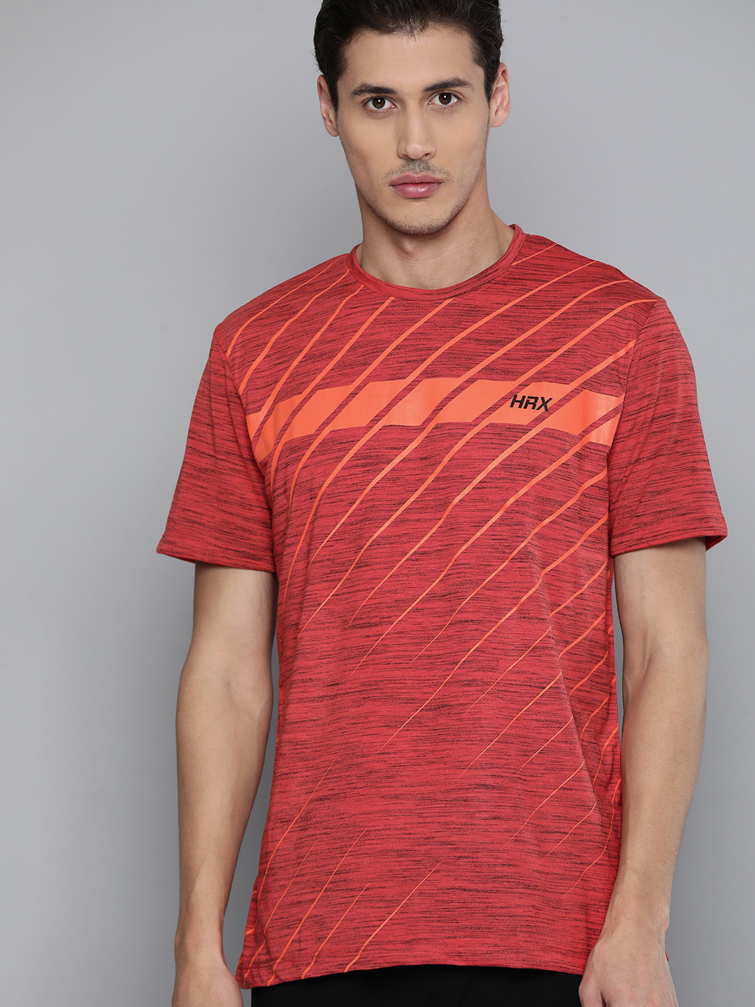 

HRX By Hrithik Roshan Training Men Artisanal Red Brand Carrier T-shirts