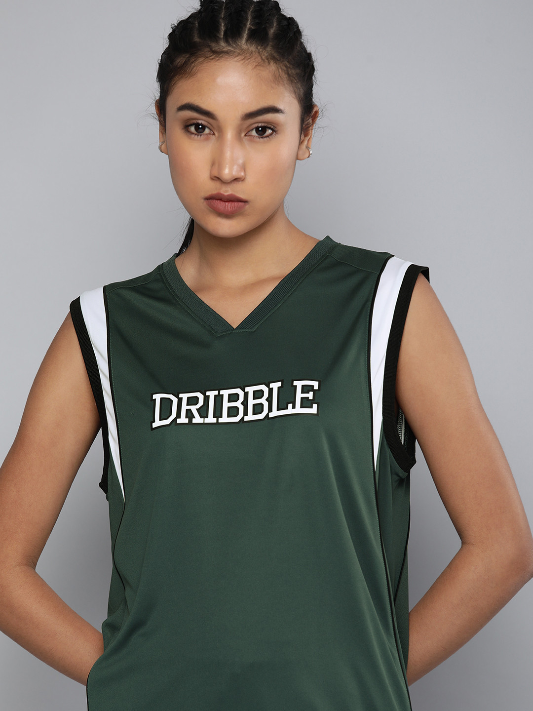 

HRX By Hrithik Roshan Basketball Women Pine Rapid-Dry Typography Tshirts, Green