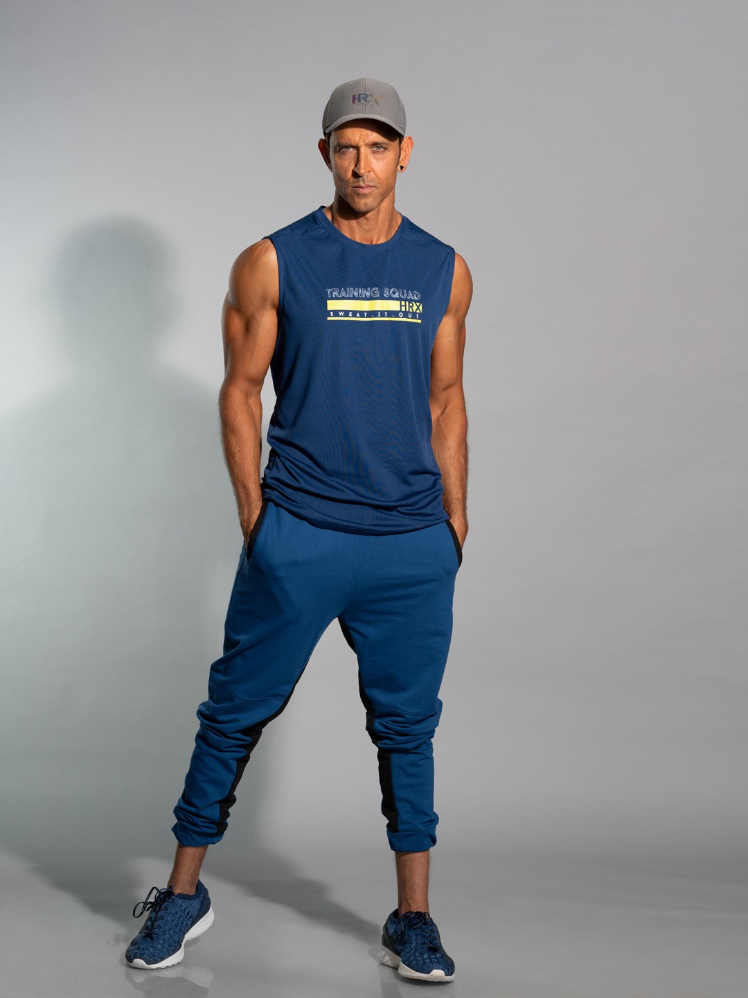 

HRX By Hrithik Roshan Training Men Blue Rapid-Dry Typography Training Tshirts