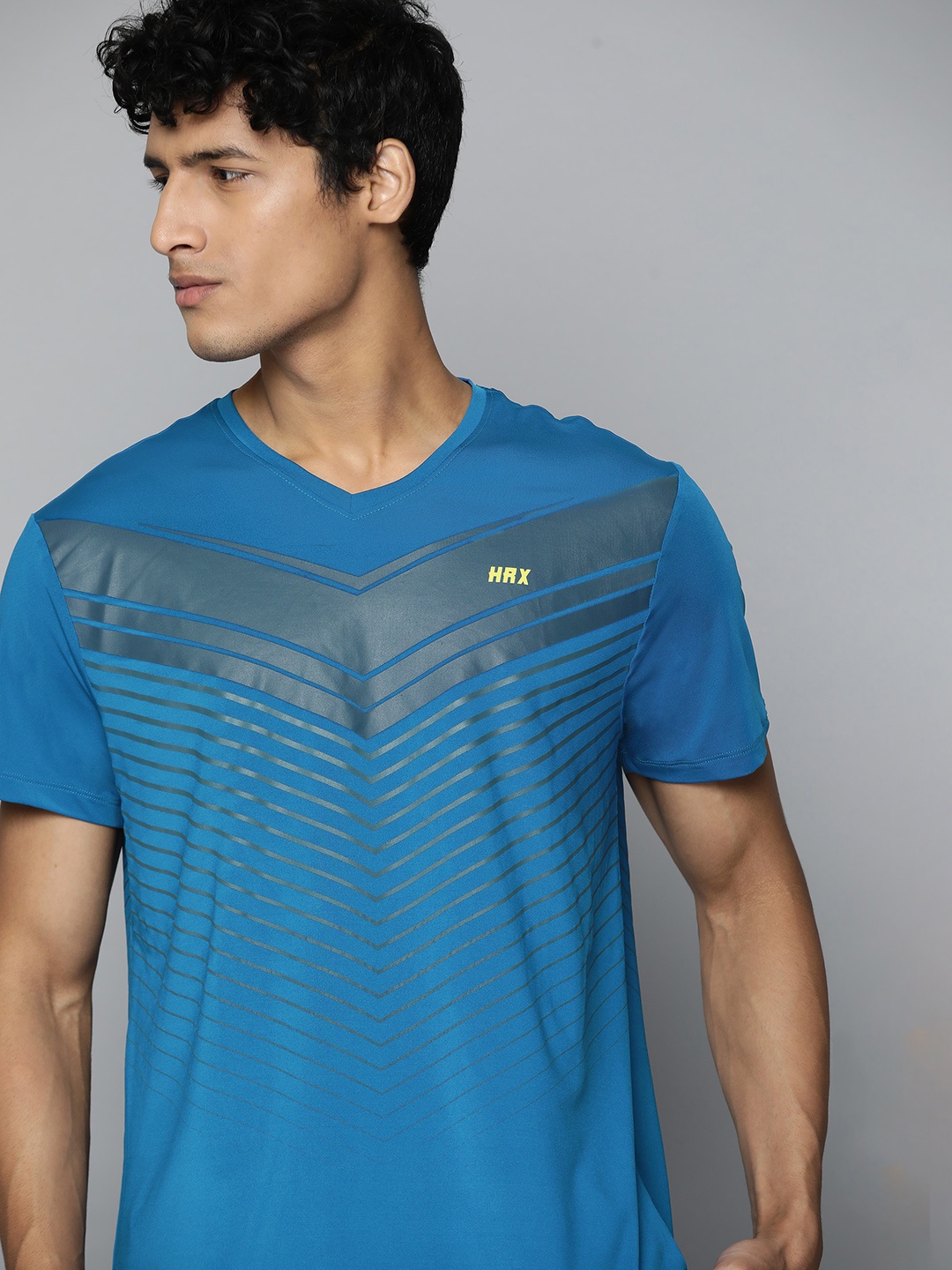 

HRX By Hrithik Roshan Training Men Blue Beast Rapid-Dry T-shirt, Teal