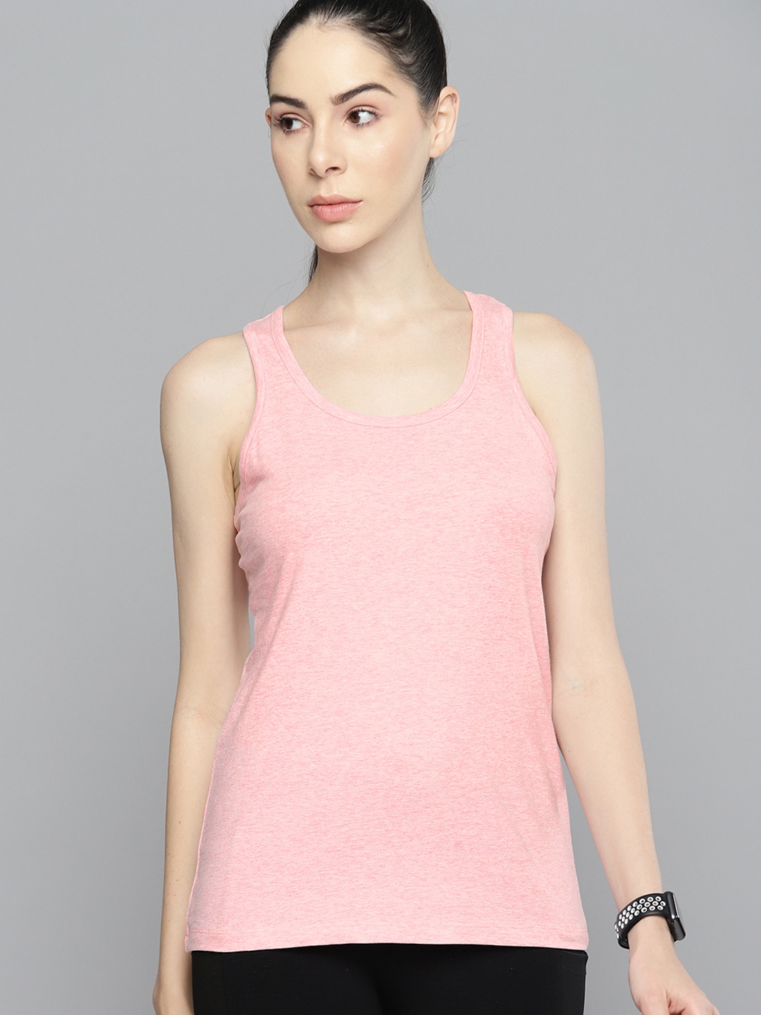

HRX By Hrithik Roshan Yoga Women Solid Sustainable T-shirt, Pink