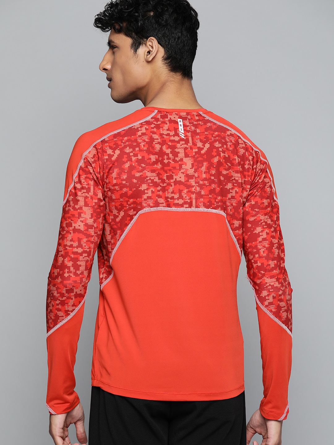 

HRX By Hrithik Roshan Training Men artisanal red Rapid-Dry Camouflage Tshirt
