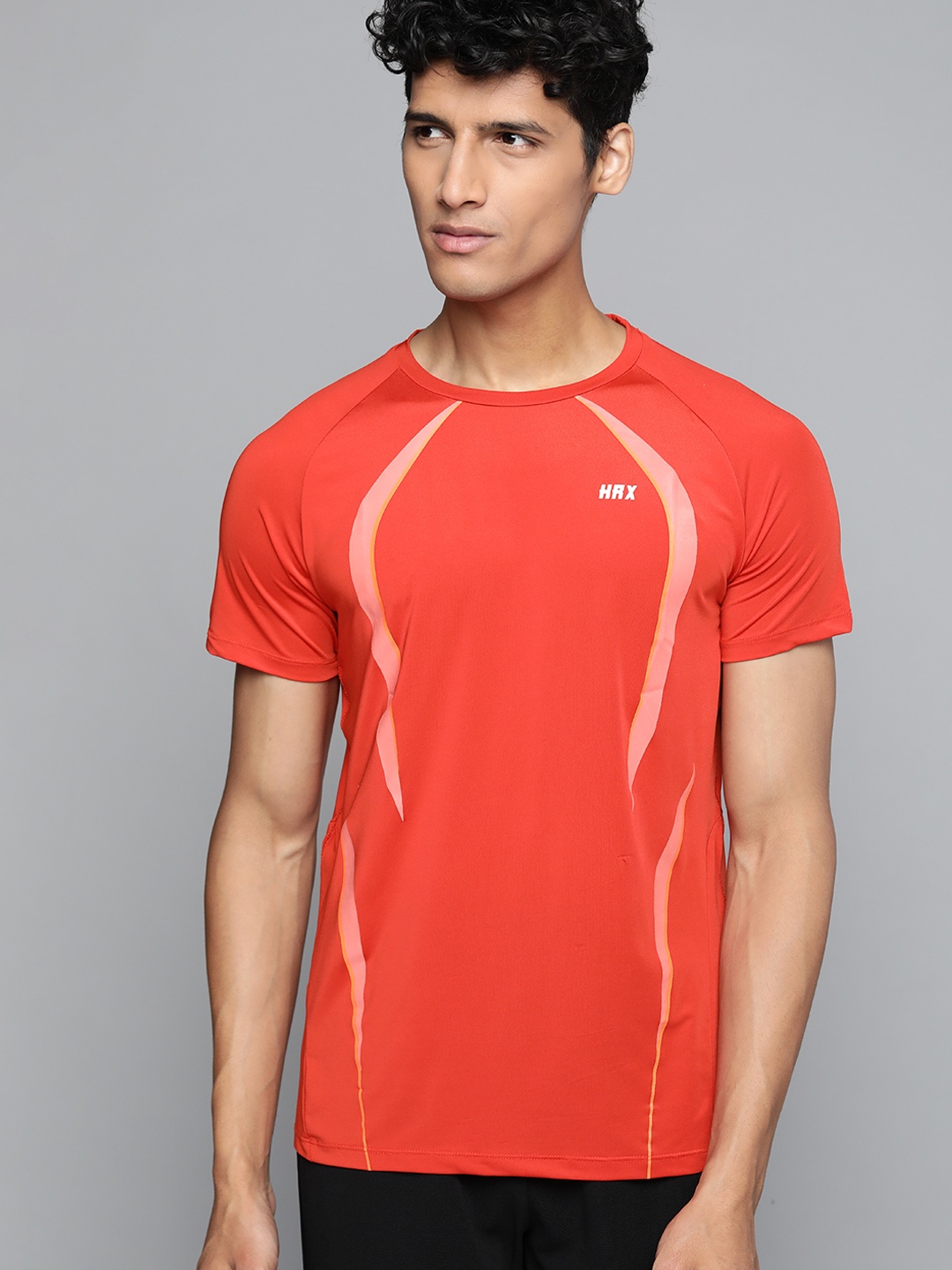 

HRX By Hrithik Roshan Training Men artisanal red Rapid-Dry Typography Tshirts