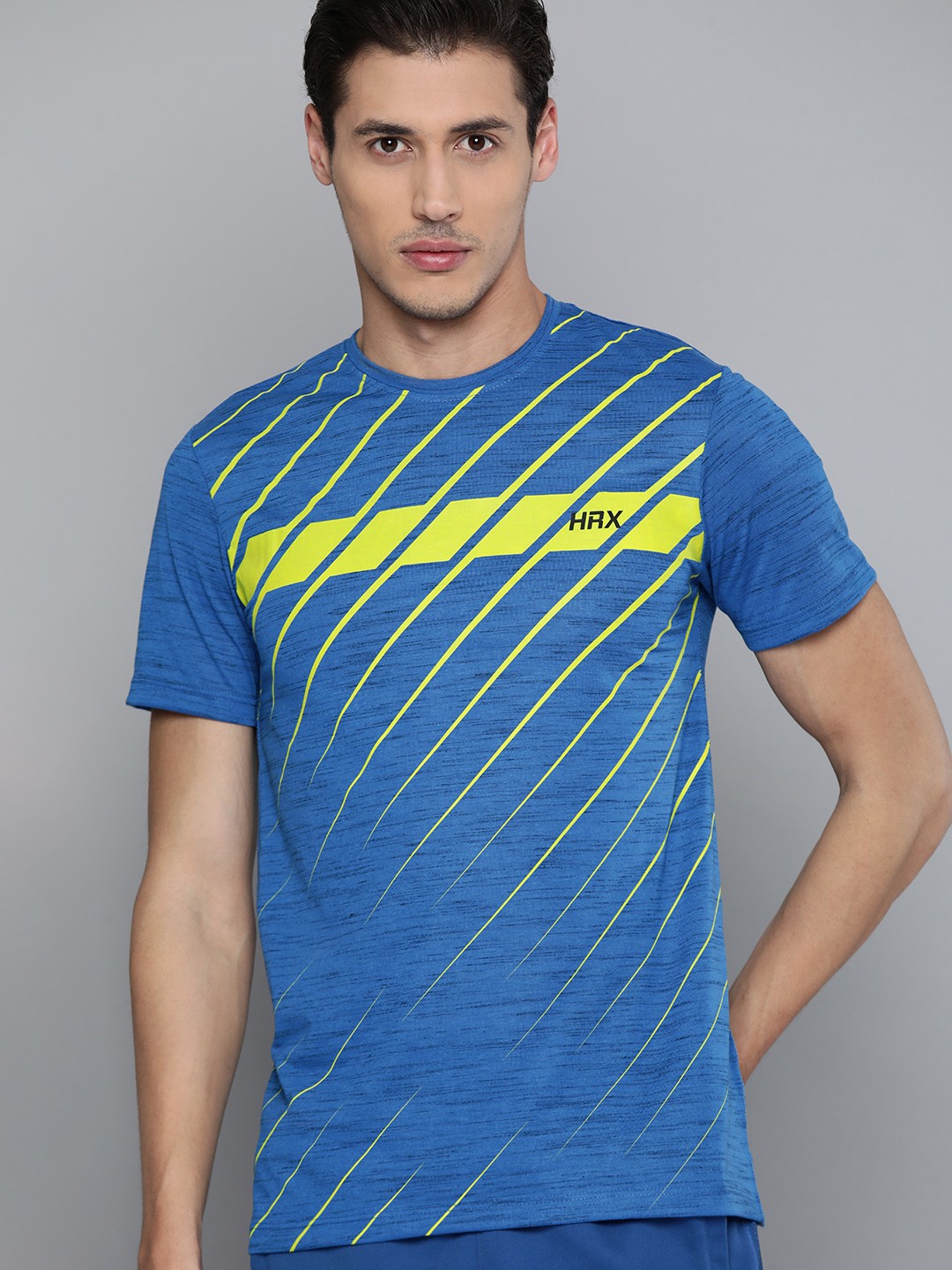 

HRX By Hrithik Roshan Training Men Blue Beast Brand Carrier T-shirts