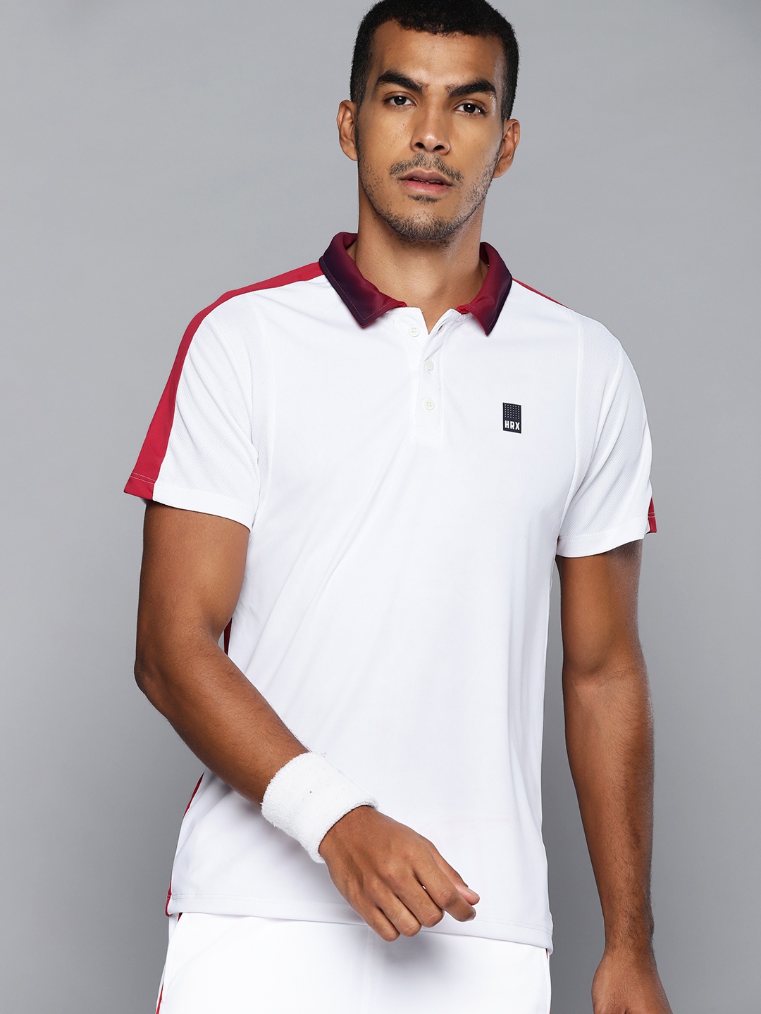 

HRX By Hrithik Roshan Racket sports Men Optic White Rapid-Dry T-shirt