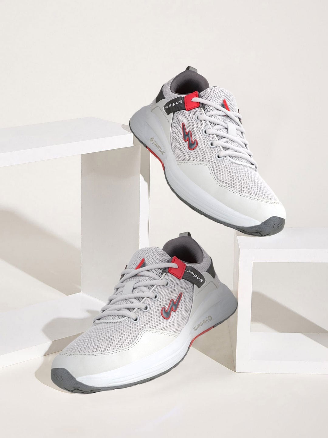 

Campus Men Grey Mesh Running Marking Shoes