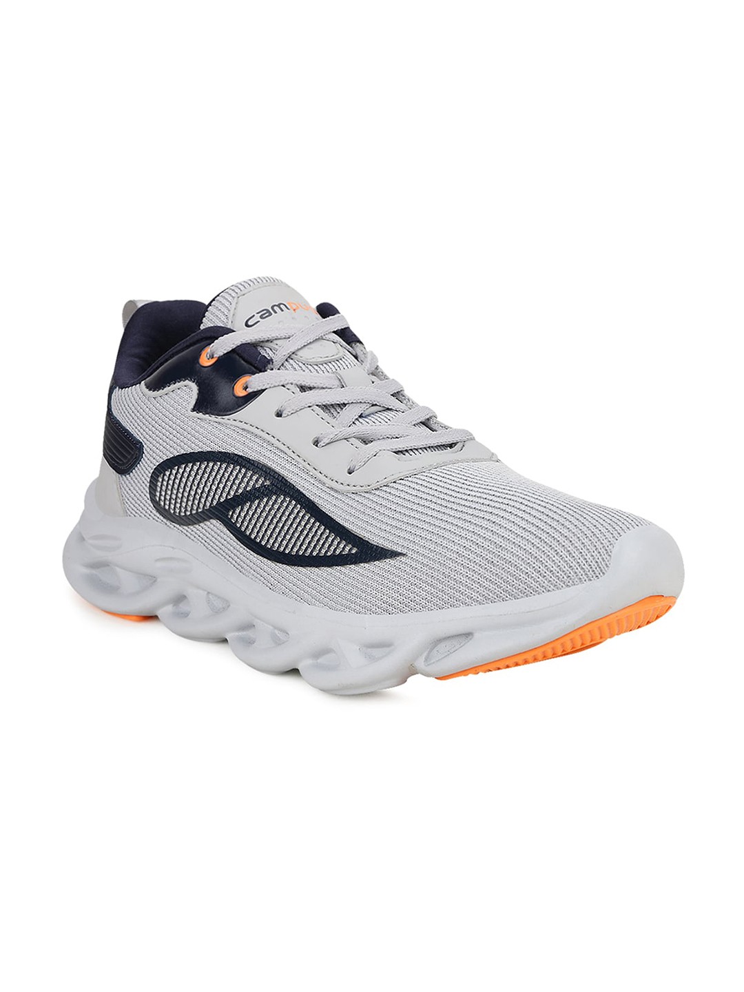 

Campus Men Grey & Black Mesh Running Shoes, White
