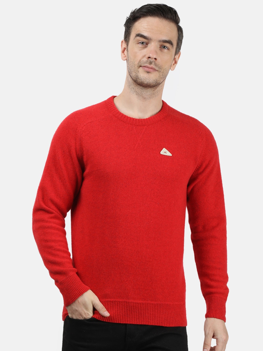 

Monte Carlo Men Red Solid Pullover