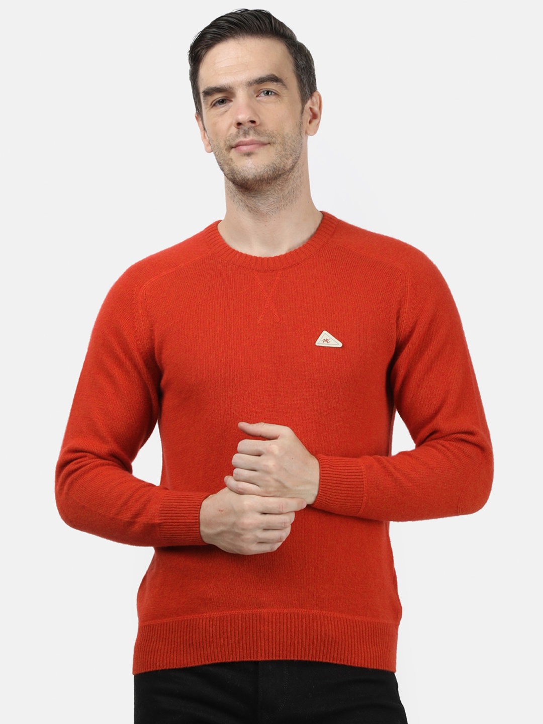 

Monte Carlo Men Orange Solid Pullover