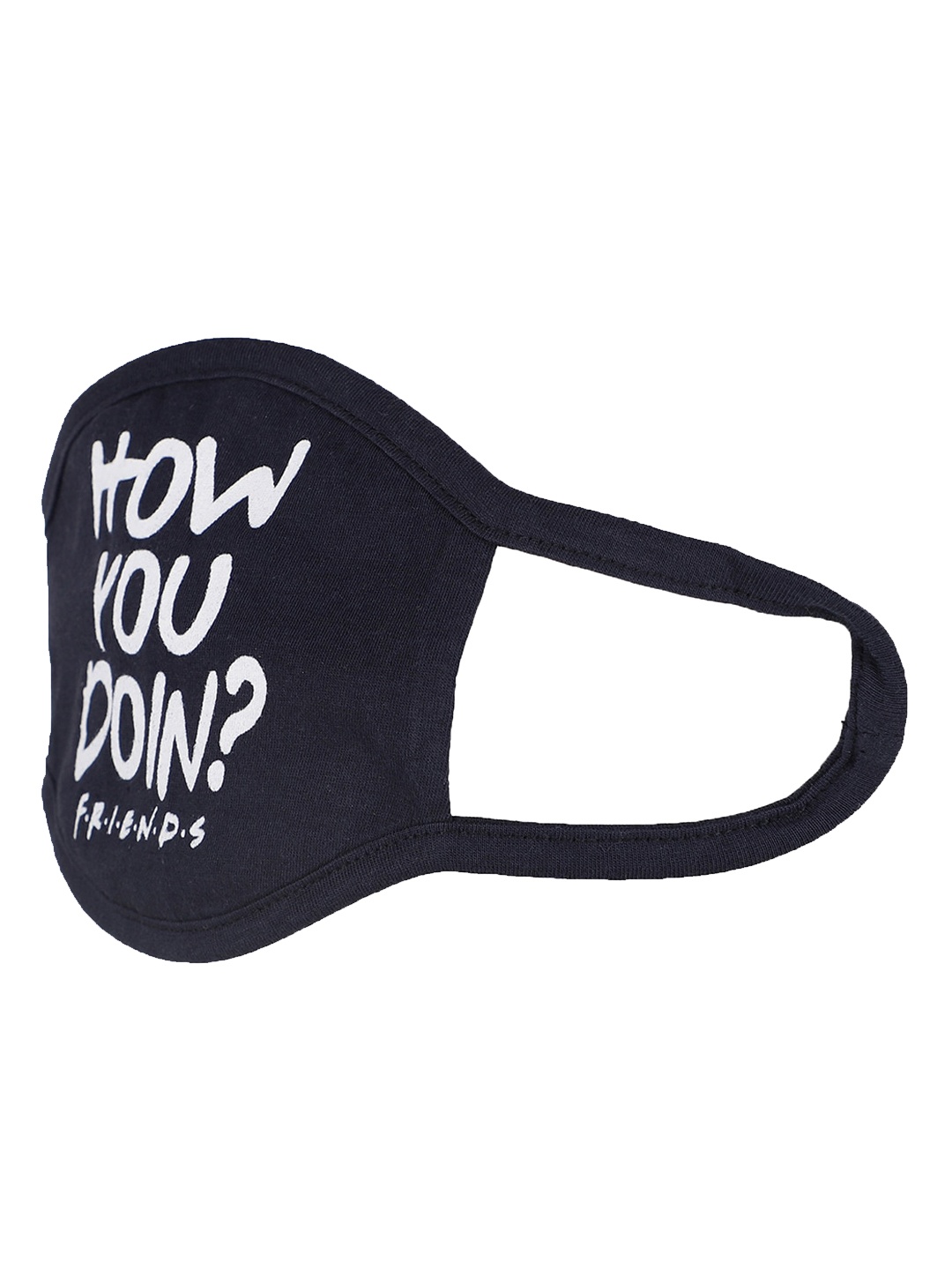 

Free Authority Men Navy Blue & White Friends Printed Cotton Reusable Cloth Mask